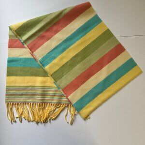 Scottish Scarf 100% Cashmere Soft Warm Tartan Plaid Yellow Spring One Size